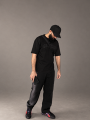 VARSITY T-SHIRT - TRIPLE BLACK